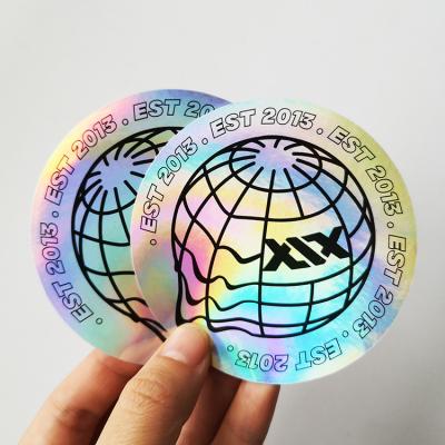 China Rainbow Effect Self Adhesive Label Stickers OPP Laser Hologram Sticker for sale