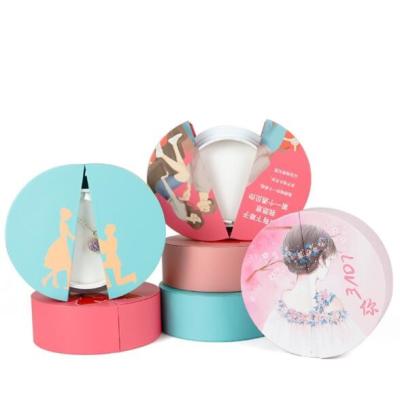 China Round Dia 15x5cm Small Jewelry Packaging Boxes Eco Friendly Necklace Storage Box for sale
