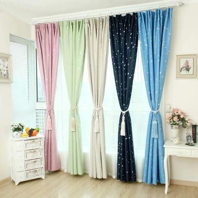 Chine Star Blackout Cloth Fashion Luxury Window Backdrop Ready Made Curtain Fabric Sale Living Room Curtains à vendre