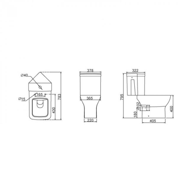 Washdown Flushing Ideal Standard Space Corner Toilet Corner Commode 2
