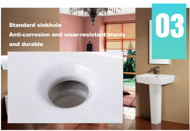 Classic Solid Surface Ideal Standard Semi Pedestal Basin Sinks 550cm 7