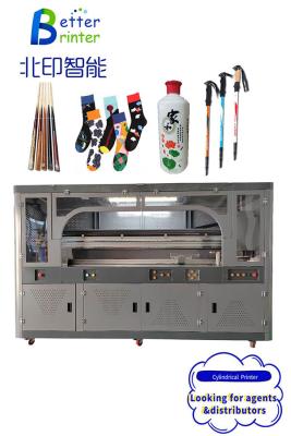 China Better Printer Winebottle Cylindrical Inkjet Printer For High Speed Pool Cue Print Sock for sale