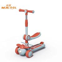 Quality Adjustable Height Kids 3 Wheel Scooter With One Button Folding for sale