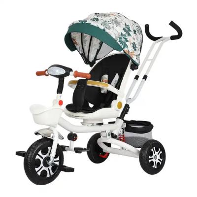 China Elegante carrinho de bebê de 12 polegadas Triciclo Crianças empurrar ao longo Trike pode se deitar à venda