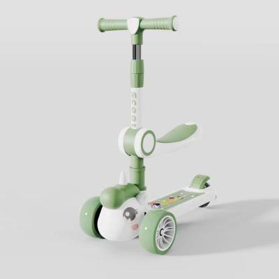 China Kids Kick Scooter LED rodas iluminadas e 3 manobras de altura ajustável 3 bicicletas de rodas para meninos e meninas à venda