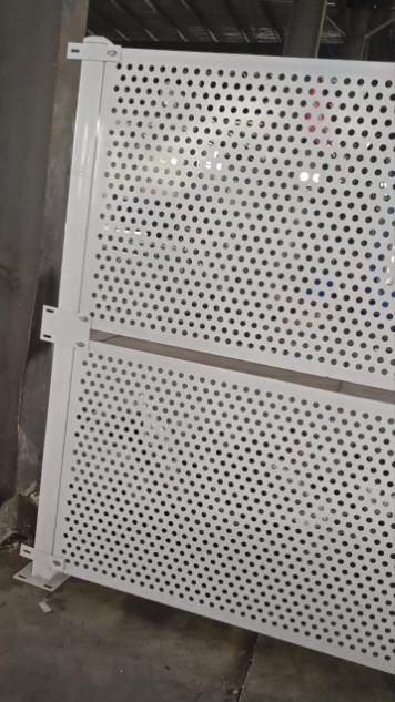 Industrial perforated wire mesh panel showing precision hole pattern and structure
