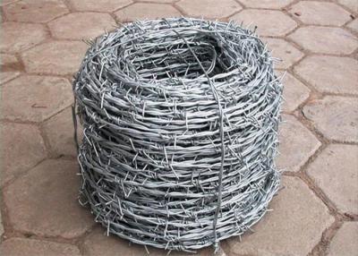 China Galvanized Steel Barbed Wire For Protecting Vineyard 2mm Diameter 15mm Barb for sale