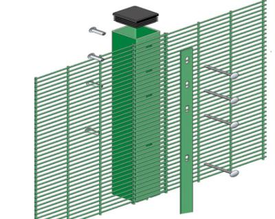 China Green Pvc Coated Welded Anti Climb 358 Security Fencing 12.7 * 76.2mm * 4.0mm for sale