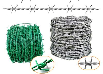 China Q235 torcido doble 4 señala la protección de seguridad de acero del alambre de púas en venta
