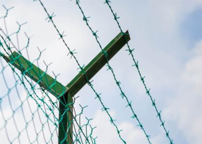 Китай Pvc Coated Stainless Steel Barbed Wire Bwg 14 X 14 Gauge Prison / Highway 20kg продается