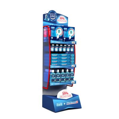 China Oral Care Products Cosmetic Display Stand Free Standing Metal Wire Display Stands for sale