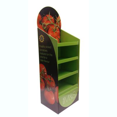 China Supermarket Cardboard Product Display Stand Canned Food Carton Display Stands Christmas for sale