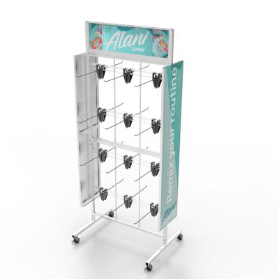 China Supermarkets Snack Metal Display Stands Customizable Fast Food Metal Display Rack for sale