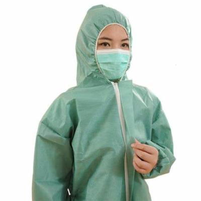 China Uniforme de una pieza no tejido del trabajo del vestido quirúrgico del estándar de ISO con la manga larga en venta
