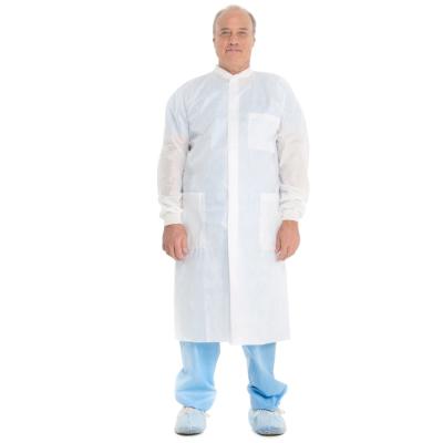 China Bacteria Resistant Disposable Exam Gowns Soft With Zipper Or Snaps for sale