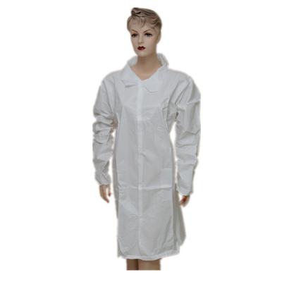China Breathable Disposable Plastic Lab Coats Lint Free For Chemical Workshop for sale