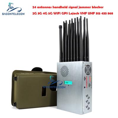 Chine Rayon du brouilleur 20m de signal de téléphone portable de l'Amérique pour 5G 600mhz 3700mhz 2.4G 5.2G 5.8G Lojack à vendre