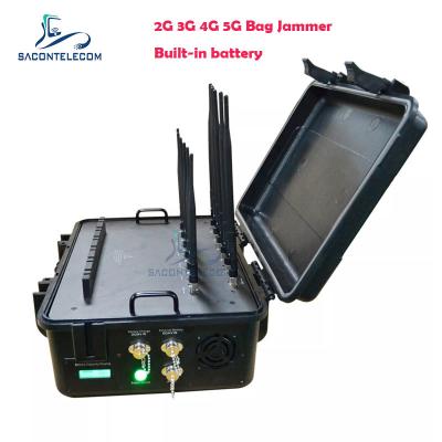 China 56W Cell Phone Signal Jammer 12 Bands VHF UHF RC Signal Jammer CDMA for sale