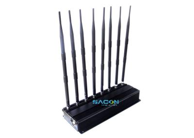 China Indoor Mobile Phone Signal Jammer Blocker GPS WIFI 4g Cell Phone Jammer 8 Channels for sale