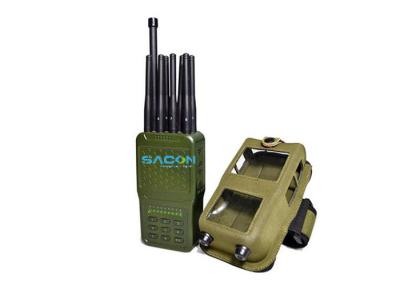 China Handheld GPS WIFI Cell Phone Signal Jammer 12V DC Charge with Nylon Cover for sale