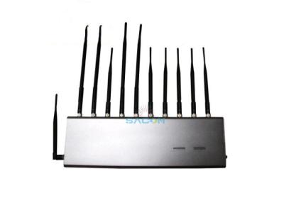 China 4G GPS RF Wifi Signal Jammer 11 Antennas For School / Conference Room for sale