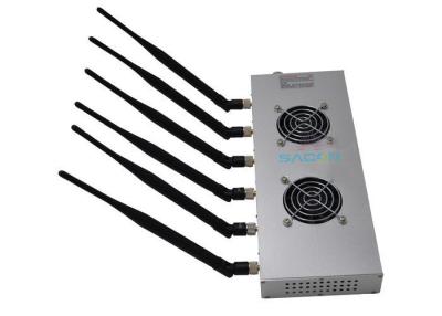 China Wifi Bluetooth High Power Cell Phone Jammer 12w 6 Bands For Library for sale