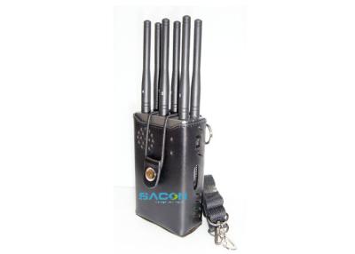 China 6 Antennas High Power 3G 4G Signal Jammer WiFi GPS Signal Jammer Up To 20m for sale