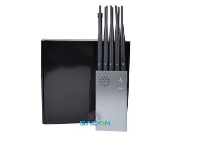 China High Power Portable Mobile Phone Blocker Jammer 10w 10 Omni Antennas 8000mAh Battery for sale