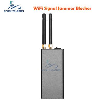 China 1200mAh 10m SMD WiFi GPS Signal Jammer 2 Antennas Gps Signal Blocker for sale