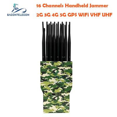 China UMTS Portable Signal Jammer 21 Bands 315mhz 433mhz 868mhz 3.5G GPS for sale