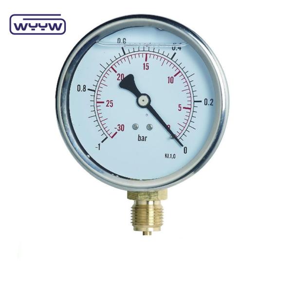 Quality OEM Negative Air Pressure Gauge Manometer Bourdon Pressure Gauge Meter for sale