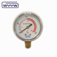 Quality 50mm bottom 2" acetylene pressure gauge for sale