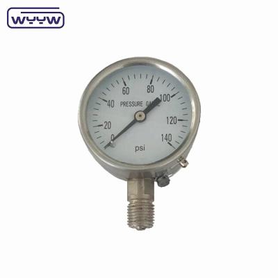 China Natural Gas Stainless Steel Pressure Gauge Bottom Connection for sale