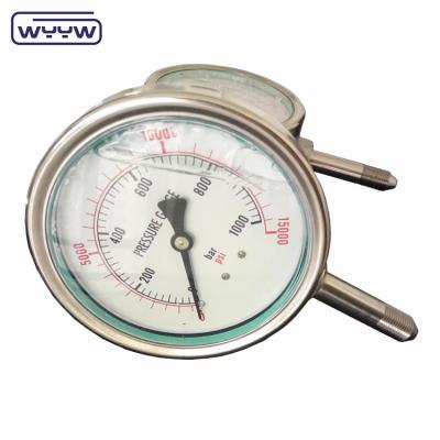 China High Pressure Oil Psi 1000 Bar Boom Sprayer Pressure Gauge Manometer for sale