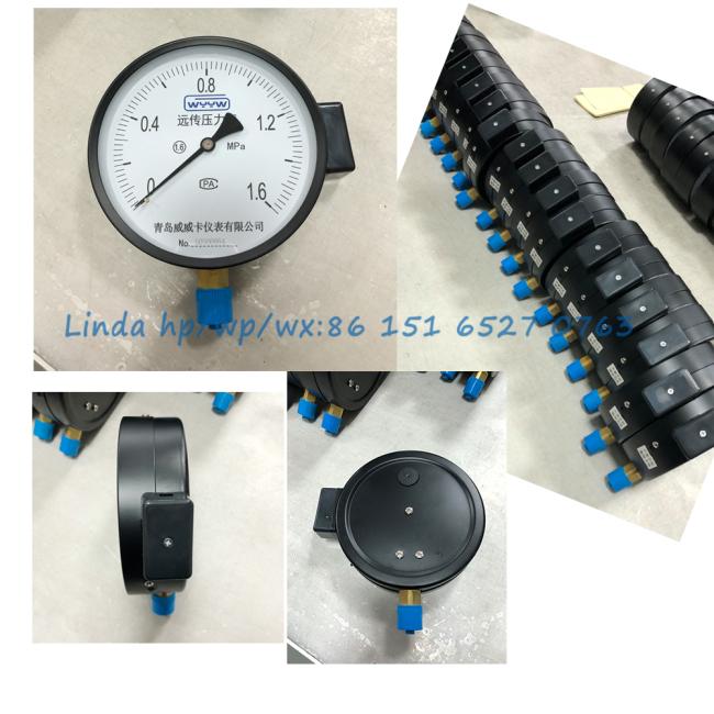 Remote reading pressure gauge installation example