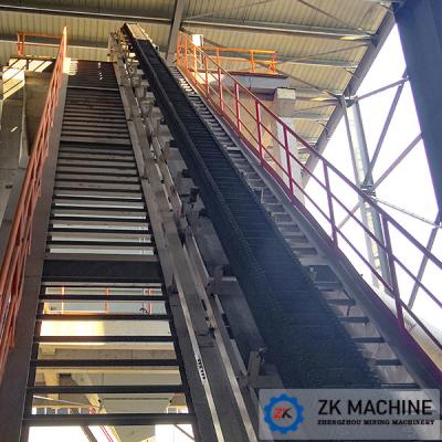 China Powdery Granular 300m3/H 90° Large Angle Belt Conveyor for sale