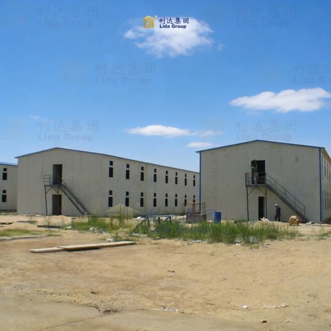 Steel camp house modular living quarters construction example
