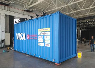 China Toughened Glass Prefabricated 20gp Shipping Container Exhibition for sale