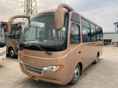 China Used Mini Bus External Swinging Door 25 Seats Sliding Window Front Engine With A/C 2nd Hand Zhongtong Lck6660d for sale