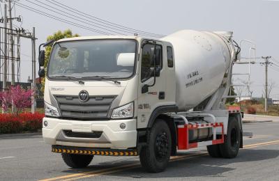 China Mini Concrete Mixer Truck Foton ES5 White Color 4m³ Mixing Tanker 4*2 Drive Mode en venta
