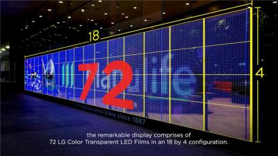 China 1/8 pantalla LED transparente ligera del hotel P6.25 de la exploración en venta