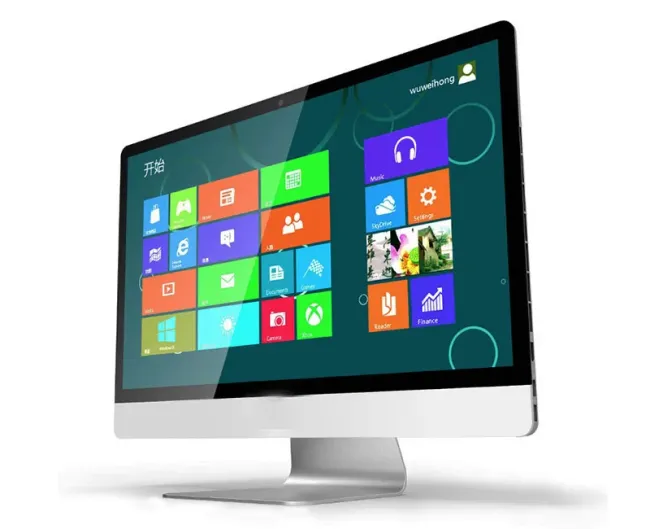 23.6 Inch Desktop All in One PC 8+253GB Computer with RJ45 USB for Office Working Banking