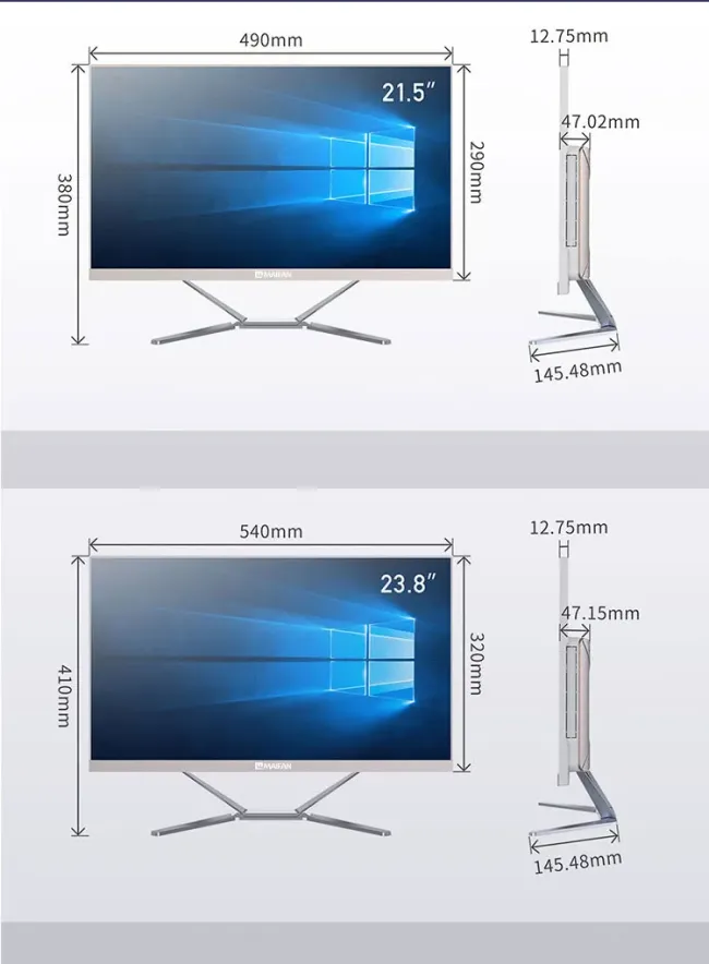 Cheap 21.5 Inch USB VGA 1080P All in One PC Computer