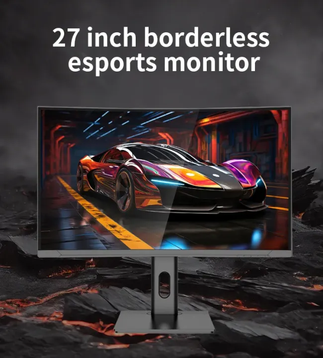 27-Inch Curved Desktop Gaming Monitor Wide Screen 240Hz 240Hz Borderless Esports LCD Monitor FHD IPS Rich Interface for PC Use