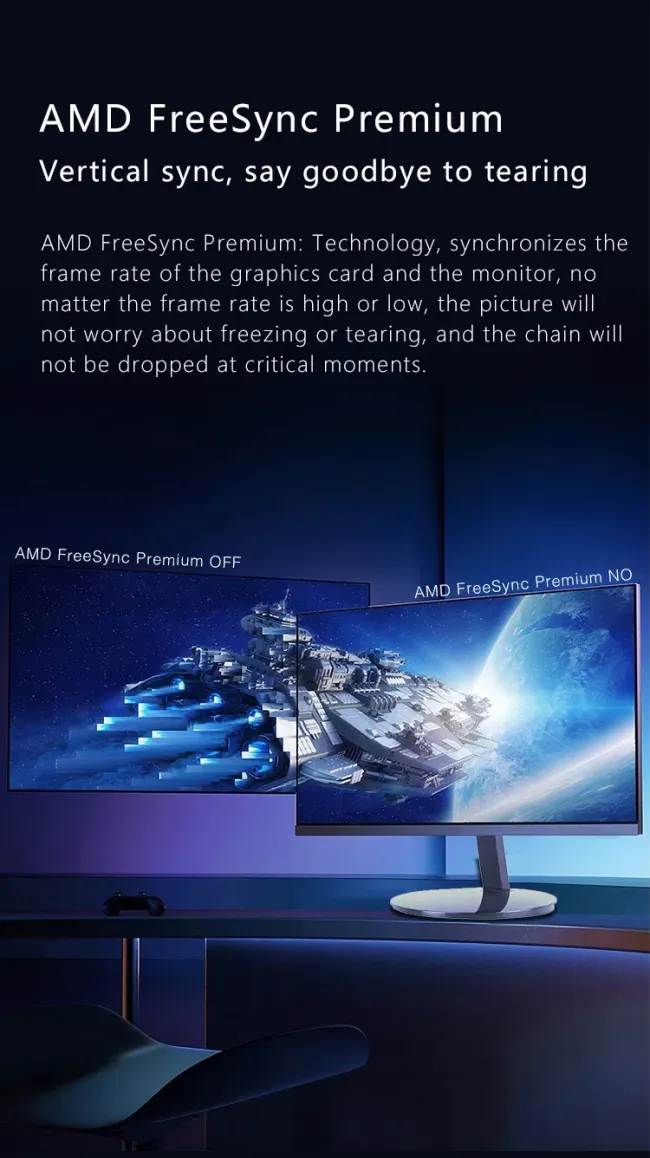 Best 27 Inch 2K 144Hz Gaming Monitor Wide LED Display Flat Desktop Computer Monitor for Business & Gaming