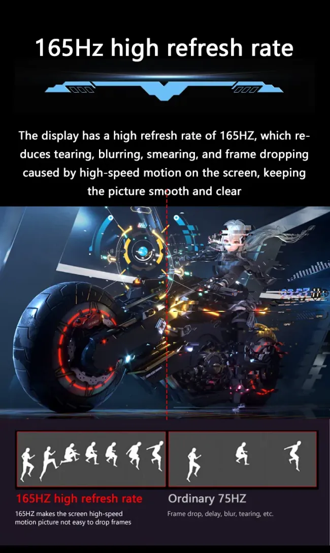 New Style Frameless 32 Inch Wide Screen Curved Gaming Monitor 2K HD 1ms Response Time 165Hz AMD Free-Sync Dedicated for Gamers