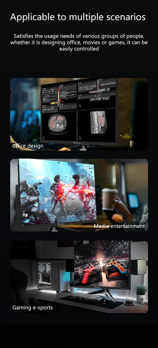 High Performance 27 Inch 2K Gaming Monitor RGB Lighting Wide Screen Curved Design with 165Hz Refresh Rate for Gamers