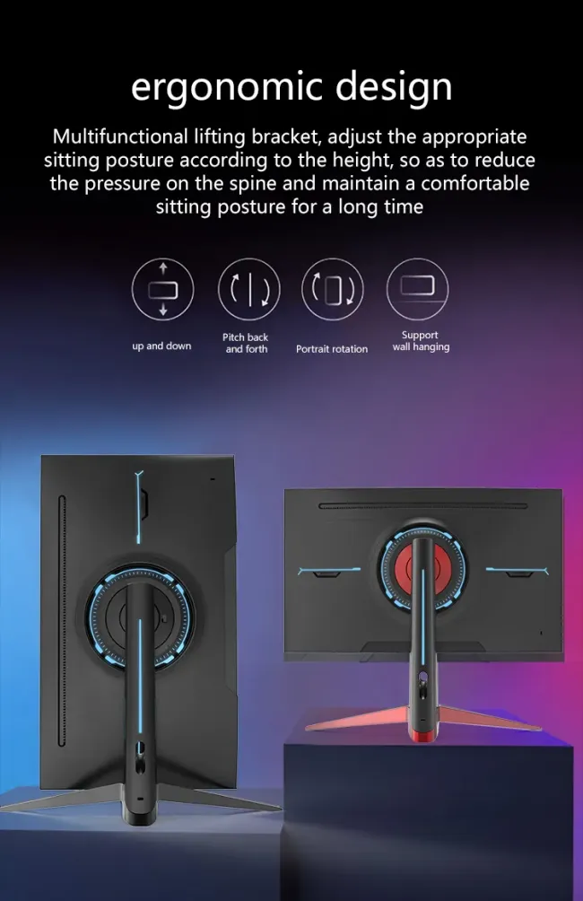 High Performance 27 Inch 2K Gaming Monitor RGB Lighting Wide Screen Curved Design with 165Hz Refresh Rate for Gamers