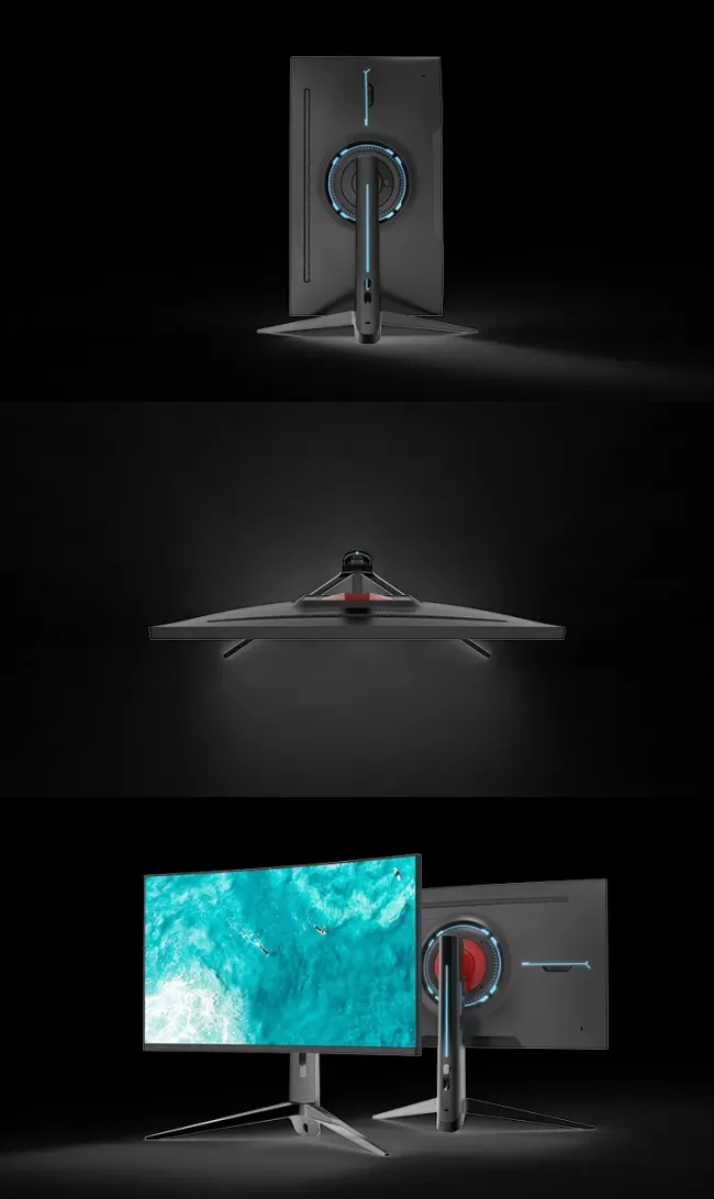 High Performance 27 Inch 2K Gaming Monitor RGB Lighting Wide Screen Curved Design with 165Hz Refresh Rate for Gamers