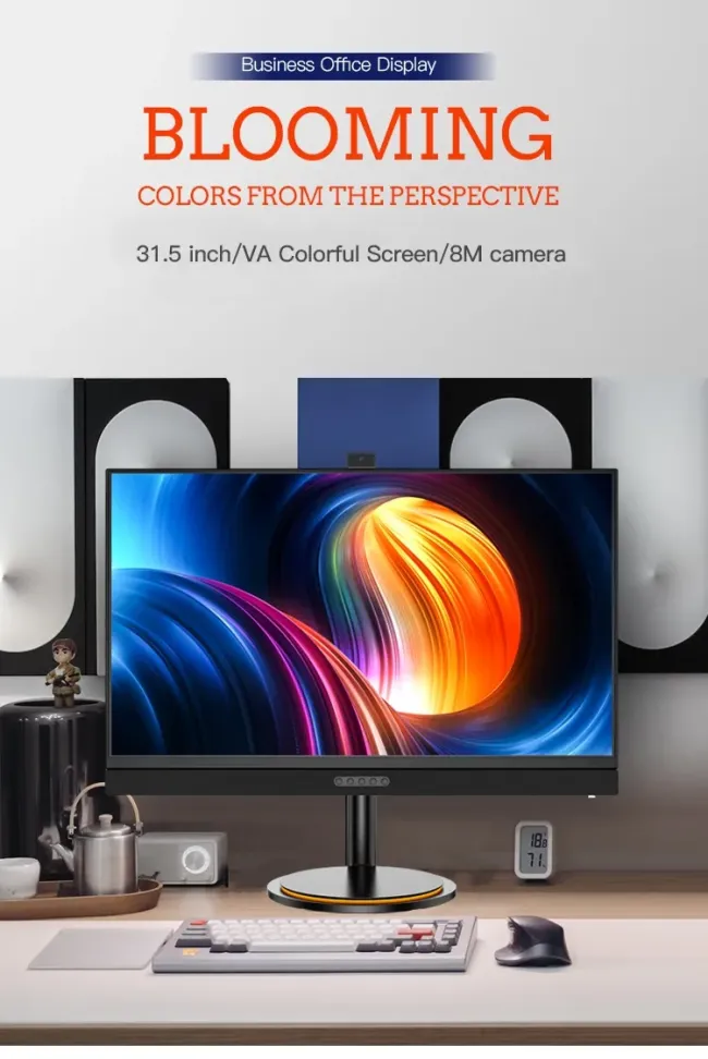 Hot Selling 32 Inch Wide Screen Gaming Monitor UHD 4K 1ms Response Time 60Hz/165Hz Dedicated for Office Gamers Built-in Camera